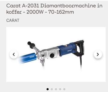 Carrat nat droog boormachine + asseciores beschikbaar voor biedingen