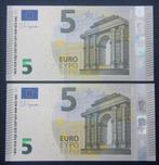 2x 5 euro 2013 nummers opvolgend print E001D3, Postzegels en Munten, Bankbiljetten | Europa | Eurobiljetten, Ophalen of Verzenden