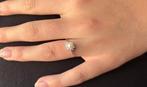 Bloem rozet 10 diamanten parel ring 14k wit goud dames luxe, Sieraden, Tassen en Uiterlijk, Ringen, Met edelsteen, Voordeelsieraden