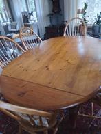 hangoortafel met 6 stoelen., Huis en Inrichting, Tafels | Eettafels, Ophalen, Gebruikt, 100 tot 150 cm, Vijf personen of meer