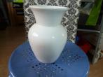 Witte bolle vaas Delfts 18 cm, Ophalen, Wit, Aardewerk of Porselein, Zo goed als nieuw