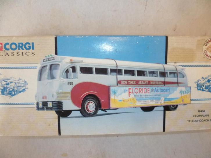 Corgi 1994 Champlain Yellow Coach 743 Vintage Bus USA auto, Hobby en Vrije tijd, Modelauto's | 1:50, Nieuw, Bus of Vrachtwagen