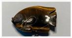Edelsteen tijgeroog visje, 3,5 x 2,2 cm, Sieraden, Tassen en Uiterlijk, Edelstenen, Nieuw, Ophalen of Verzenden