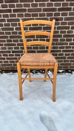 Stoel met biezen zitting, Huis en Inrichting, Stoelen, Ophalen, Gebruikt, Bruin, Hout