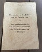 Brochure met proclamatie van den führer, Verzamelen, Militaria | Tweede Wereldoorlog, Ophalen of Verzenden, Overige soorten, Duitsland