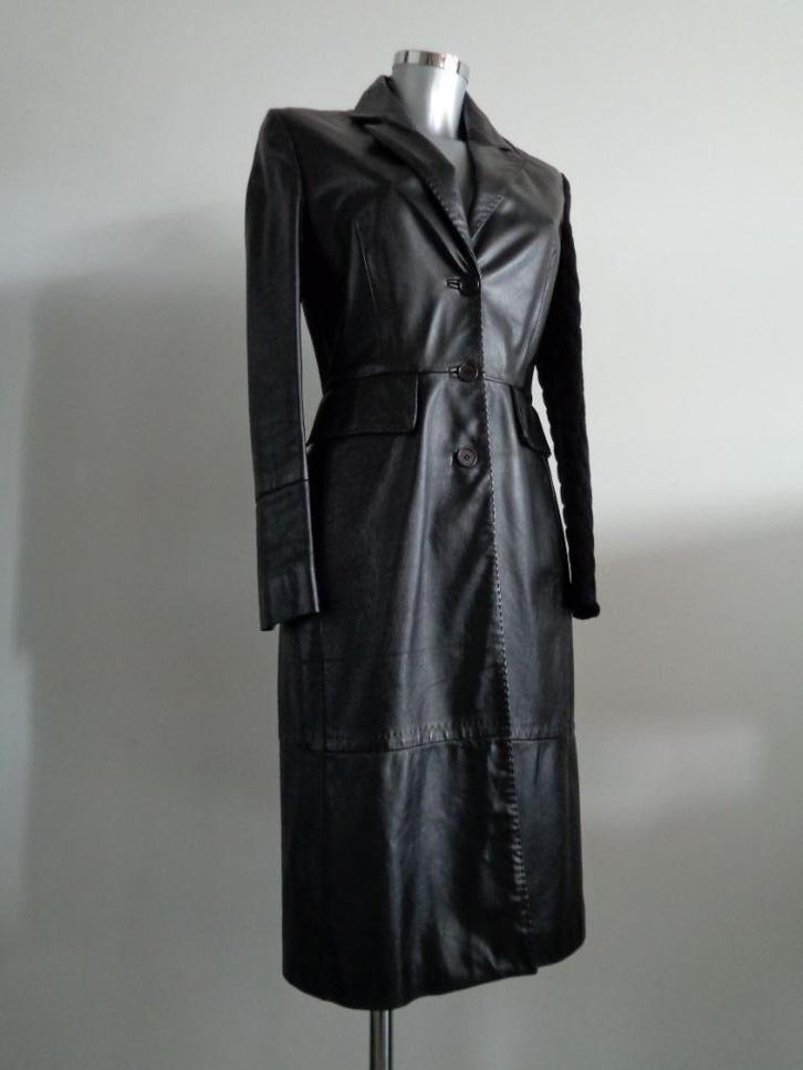 Kyuso 100% leren jas zwart maat 36 - leer en wol Nieuw, Kleding | Dames, Jassen | Winter, Nieuw, Maat 36 (S), Zwart, Ophalen of Verzenden