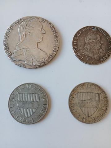 Oostenrijk , 4 munten , 1780 , 1788 en 2x 1958 , zilver. beschikbaar voor biedingen