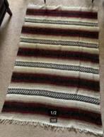 Vloerkleed, kleed, tapijt strepen bordeaux, zwart, beige wit, 100 tot 150 cm, Rood, Nieuw, Ophalen of Verzenden