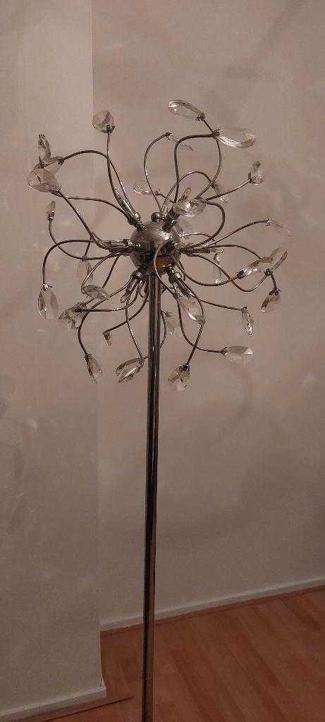 Een vloerlamp en een plafondlamp, Huis en Inrichting, Lampen | Vloerlampen, Zo goed als nieuw, 150 tot 200 cm, Glas, Metaal, Ophalen of Verzenden