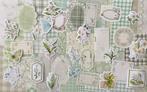 Groene scrapbooking, dagboek, junk journal papier, Hobby en Vrije tijd, Scrapbooking, Verzenden, Nieuw, Papier of Karton