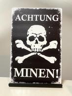 Achtung Minen! metalen bord (Old Look), Nieuw, Ophalen of Verzenden