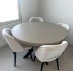 eettafel Taupe 130cm, Huis en Inrichting, Tafels | Eettafels, Ophalen, Rond, 200 cm of meer, 50 tot 100 cm