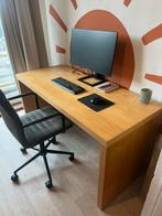 GRATIS Bureau MALM Ikea (eiken kleur), Huis en Inrichting, Ophalen, Gebruikt