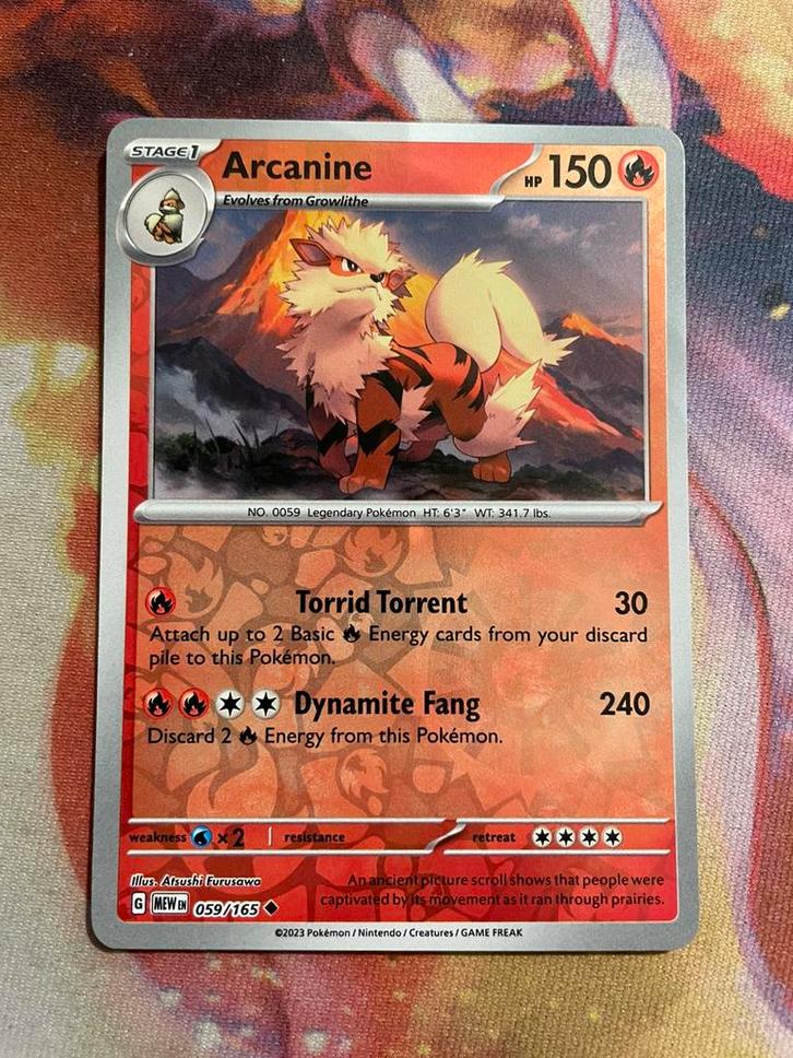 Pokemon ARCANINE Reverse Holo 059/165 (S&V151), Hobby en Vrije tijd, Verzamelkaartspellen | Pokémon, Zo goed als nieuw, Losse kaart