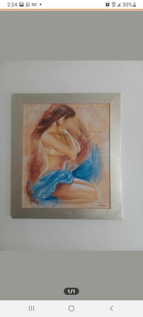 Schilderij van een vrouw Jones, Antiek en Kunst, Kunst | Schilderijen | Klassiek, Ophalen of Verzenden