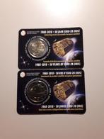 België 2018: 2x 2 Euro Lancering eerste satelliet (FR+NL,CC), Verzenden, België, 2 euro
