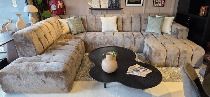 Organische Salontafel Zwart – Showmodel korting!, Huis en Inrichting, Tafels | Salontafels, Zo goed als nieuw, Minder dan 50 cm