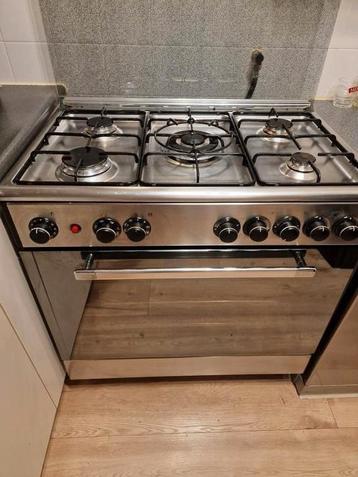 Bestron gasfornuis, elektrische oven 80 cm. 5 pits beschikbaar voor biedingen