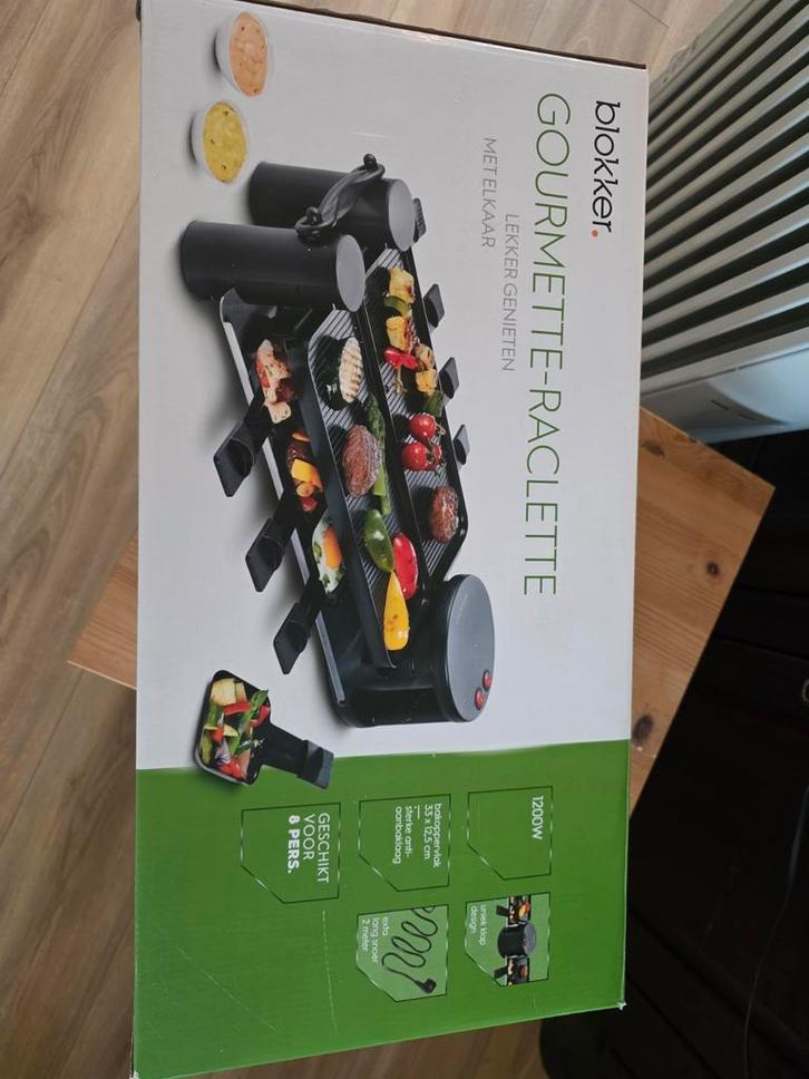 Gourmetstel Raclette - Blokker - 8 personen, Witgoed en Apparatuur, Gourmetstellen, Zo goed als nieuw, 8 personen of meer, Ophalen of Verzenden