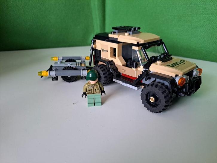 Lego Jurassic World terrein auto, Kinderen en Baby's, Speelgoed | Duplo en Lego, Zo goed als nieuw, Ophalen of Verzenden