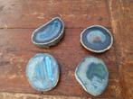 agaat prachtige blauwe agaat plakken partij agaat stenen, Ophalen of Verzenden