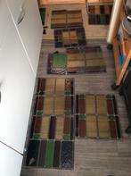 partijtje vintage glas in lood. Beschadigd, Doe-het-zelf en Verbouw, Glas en Ramen, Ophalen, Gevelraam of Ruit, Gebruikt, Minder dan 80 cm