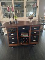 Exclusief keukeneiland op zwenkwielen met 8 laden, Ophalen of Verzenden