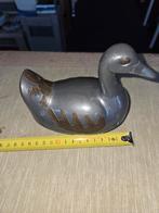 Tin Eendenbeeld, Tuin en Terras, Tuinbeelden, Ophalen of Verzenden, Gebruikt, Metaal, Dierenbeeld