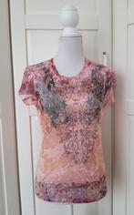 Derhy licht roze studs steentjes top, maat M, Kleding | Dames, Maat 38/40 (M), Derhy, Ophalen of Verzenden, Korte mouw