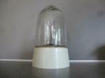 Lamp retro vintage design glas wit kunststof, Ophalen of Verzenden, Gebruikt, Glas, Spage age