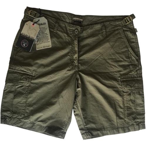 Nieuwe Napapijri korte broek/short, Kleding | Dames, Broeken en Pantalons, Nieuw, Maat 38/40 (M), Groen, Kort, Ophalen of Verzenden