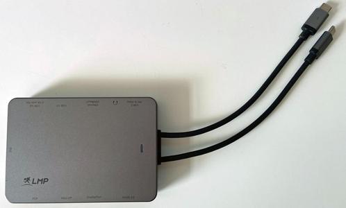 LMP USB-C Display Dock, 4K, 10-poorts, Computers en Software, Dockingstations, Refurbished, USB-hub, Harde schijf, Laptop, Tablet