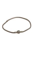 (807) Pandora bedel Armband 23 cm zilver, Ophalen of Verzenden, Zo goed als nieuw, Zilver, Zilver