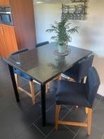 4 eetkamer stoelen Hendriksdal ikea, Huis en Inrichting, Stoelen, Hout, Gebruikt, Blauw, Ophalen of Verzenden