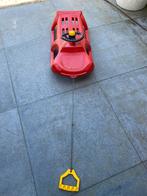 Cars slee met stuur, zinder stickers meer verder zgan, Kinderen en Baby's, Speelgoed | Buiten | Sleeën, Ophalen, Zo goed als nieuw