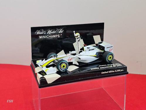 Brawn GP BGP001, Jenson Button # 22, GP Australie 2009., Hobby en Vrije tijd, Modelauto's | 1:43, Zo goed als nieuw, Auto, MiniChamps