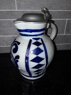 Bierkruik met lid, Antiek en Kunst, Antiek | Keramiek en Aardewerk, Ophalen of Verzenden