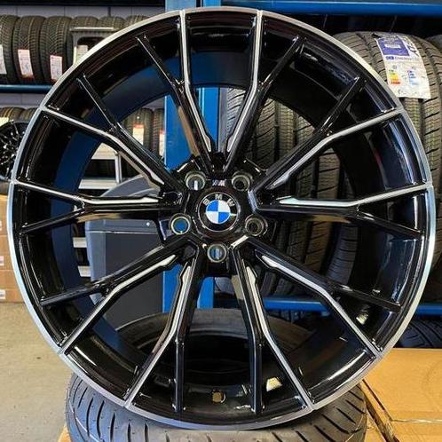 BMW M LOOK VELGEN 20 INCH BREEDSET ZWART GEPOLIJST 5X112, Auto-onderdelen, Banden en Velgen, Velg(en), Nieuw, Ophalen of Verzenden