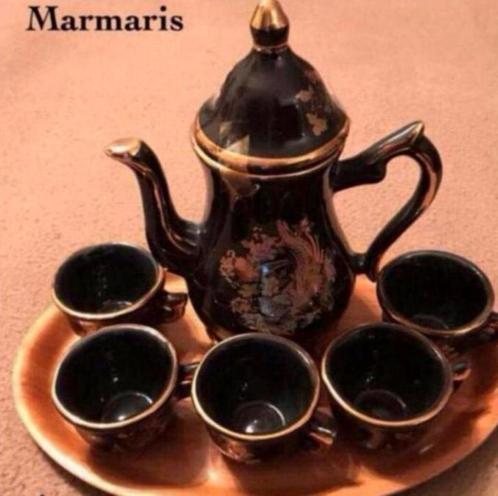 Klein Zwart Gouden Theeservies - Verzamelaarsobject, Antiek en Kunst, Antiek | Servies compleet, Ophalen of Verzenden