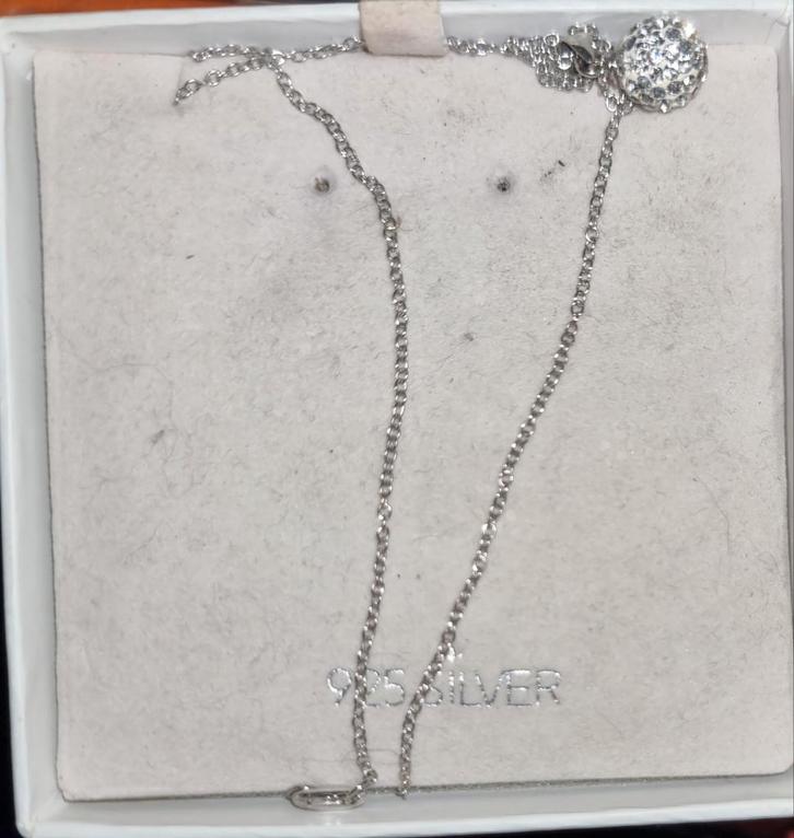 925 Zilveren Ketting, Sieraden, Tassen en Uiterlijk, Kettingen, Zo goed als nieuw, Zilver, Zilver, Met hanger, Ophalen of Verzenden