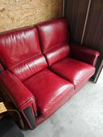 Mooi lederen tweezits bankje, Ophalen of Verzenden, 75 tot 100 cm, Tweepersoons, 150 tot 200 cm