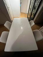 Tafel, eventueel met stoelen, Huis en Inrichting, Stoelen, Ophalen, Gebruikt, Wit, Vier