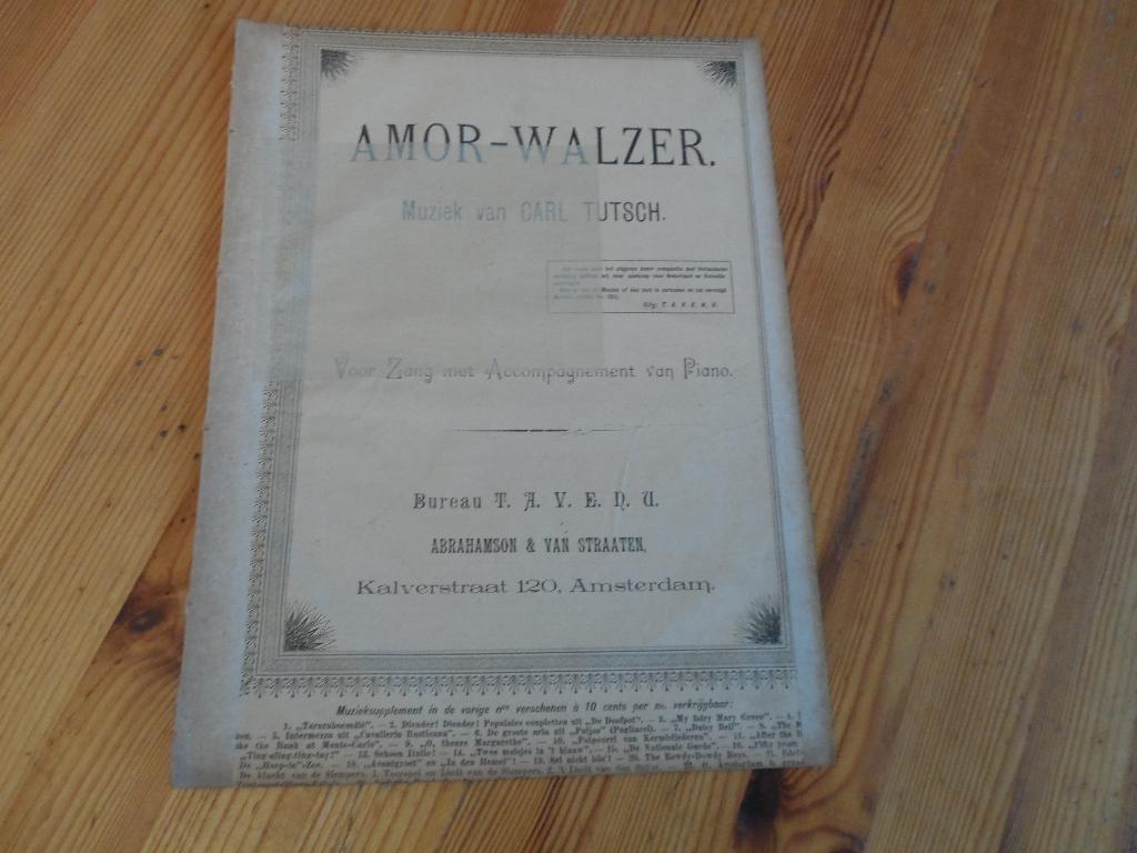 Amor walzer - carl tutsch, Zang, Gebruikt, Ophalen of Verzenden, Artiest of Componist