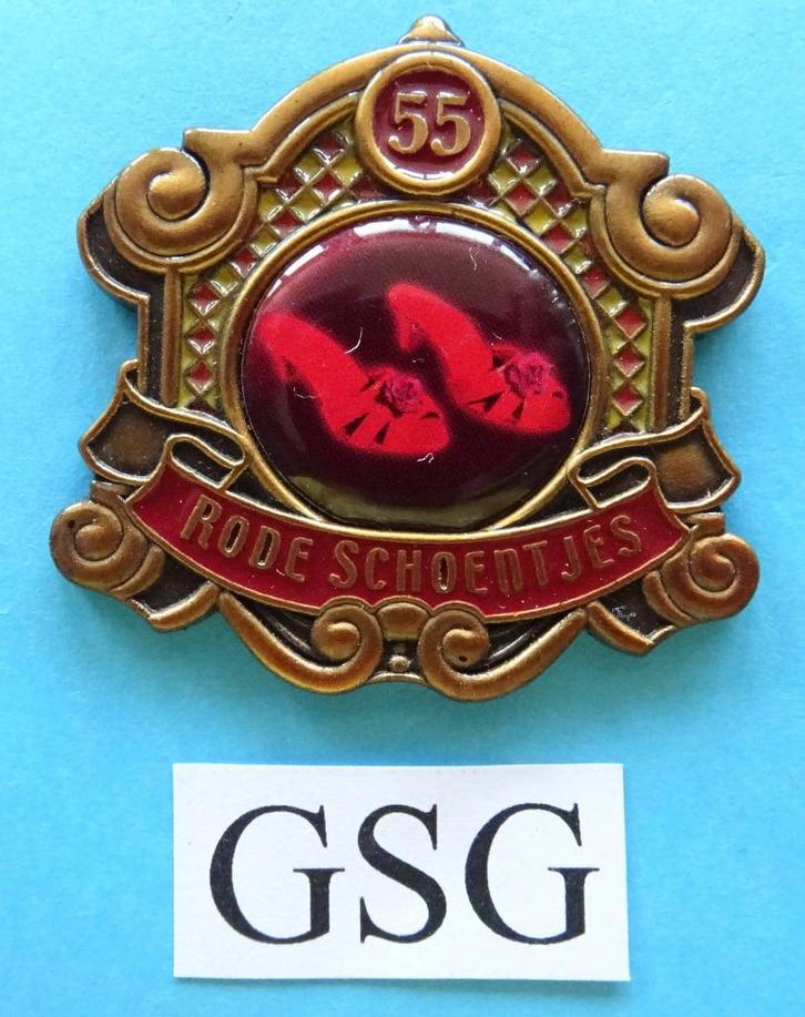 55 jaar Rode Schoentjes EPP117-02, Verzamelen, Efteling, Zo goed als nieuw, Button of Speldje, Ophalen