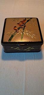 Koekblik met vogels Tiktak’s koffie en Thee Groningen 1939, Verzamelen, Blikken, Ophalen of Verzenden, Gebruikt, Koek(jes)