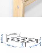 140x200 Bed + Therapeutic & good Quality mattress, Ophalen, Beige, Tweepersoons, 140 cm