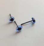 Glas Oogjes 5 mm Blauw (voor o.a. Naaldvilten), Hobby en Vrije tijd, Knutselen, Verzenden, Nieuw, Materiaal