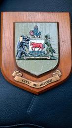 Oud Stadswapen van Oxford op Houten Plaque, Antiek en Kunst, Ophalen of Verzenden