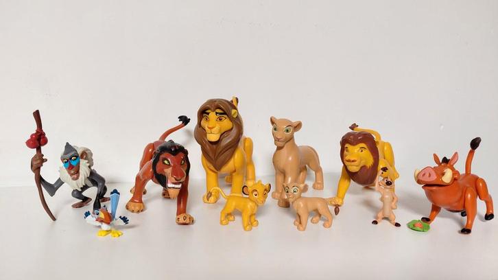 Leeuwenkoning Disney poppetjes, Verzamelen, Disney, Zo goed als nieuw, Beeldje of Figuurtje, Ophalen of Verzenden