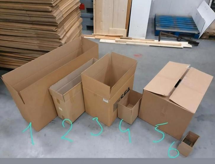 Grote partij kartonnen dozen diverse formaten, Diversen, Papierwaren, Ophalen of Verzenden